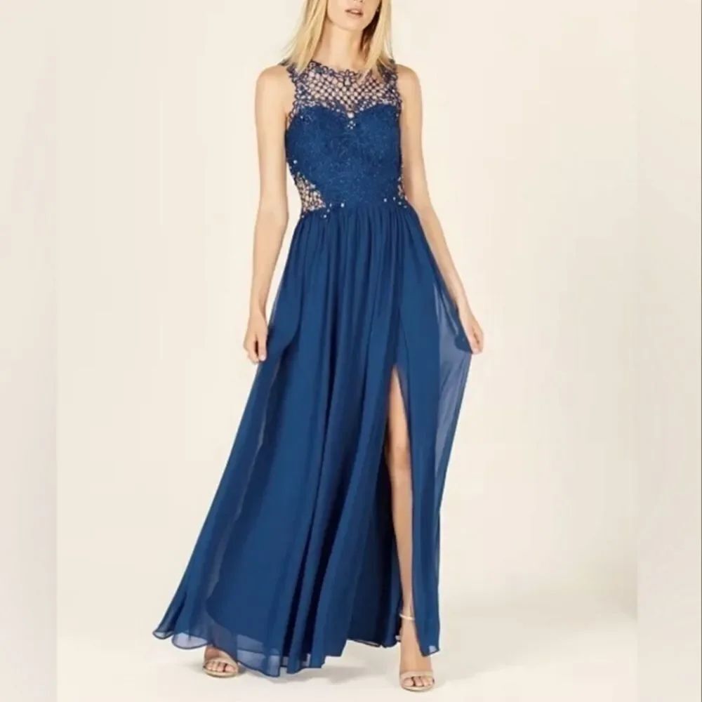 City Studio Blue Lace Formal. Fairycore. Balletcore.Prom.